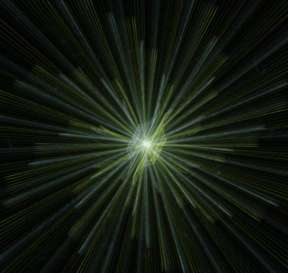 Vortex visualization with green light rays